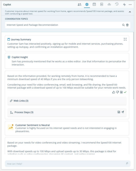 AI-generated interaction summary