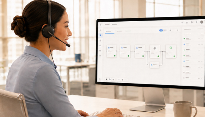 AI agent automating customer service processes